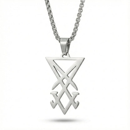 CELESTIAL ARC - Titanium Steel Pendant with 24inch Round Box Chain for Men & Boys - THE MEN THING