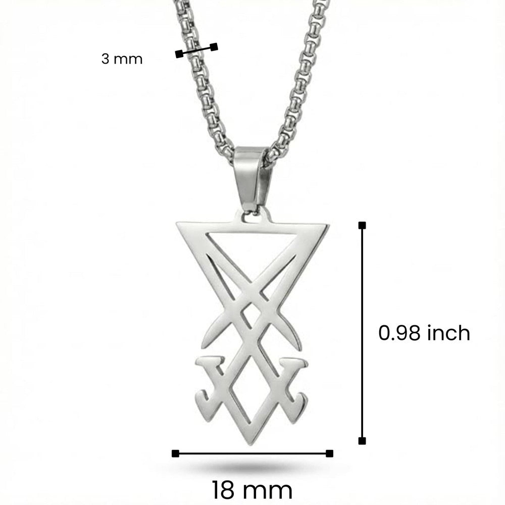 CELESTIAL ARC - Titanium Steel Pendant with 24inch Round Box Chain for Men & Boys - THE MEN THING