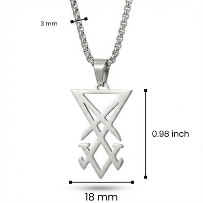 CELESTIAL ARC - Titanium Steel Pendant with 24inch Round Box Chain for Men & Boys - THE MEN THING