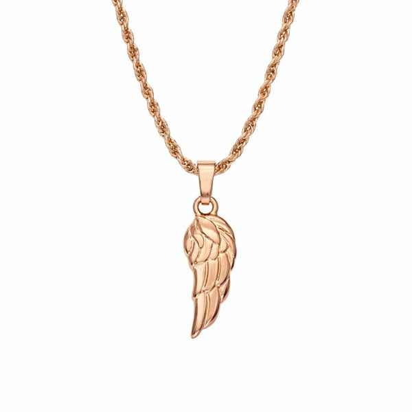CELESTIAL GUARDIAN - ROSE GOLD - 0.7mm Pure Titanium Steel Pendant with 21inch Rope 2mm Chain for Men & Boys