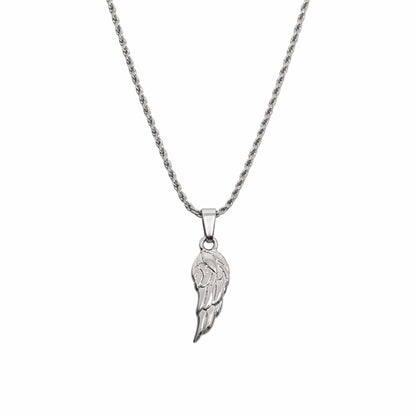 CELESTIAL GUARDIAN - STEEL - 0.7mm Pure Titanium Steel Pendant with 21inch Rope 2mm Chain for Men & Boys — SS Pendant/ Necklace for Men | THE MEN THING