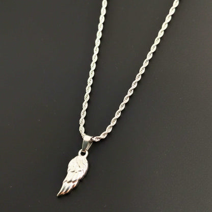CELESTIAL GUARDIAN - STEEL - 0.7mm Pure Titanium Steel Pendant with 21inch Rope 2mm Chain for Men & Boys — SS Pendant/ Necklace for Men | THE MEN THING