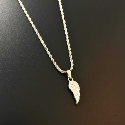 CELESTIAL GUARDIAN - STEEL - 0.7mm Pure Titanium Steel Pendant with 21inch Rope 2mm Chain for Men & Boys — SS Pendant/ Necklace for Men | THE MEN THING