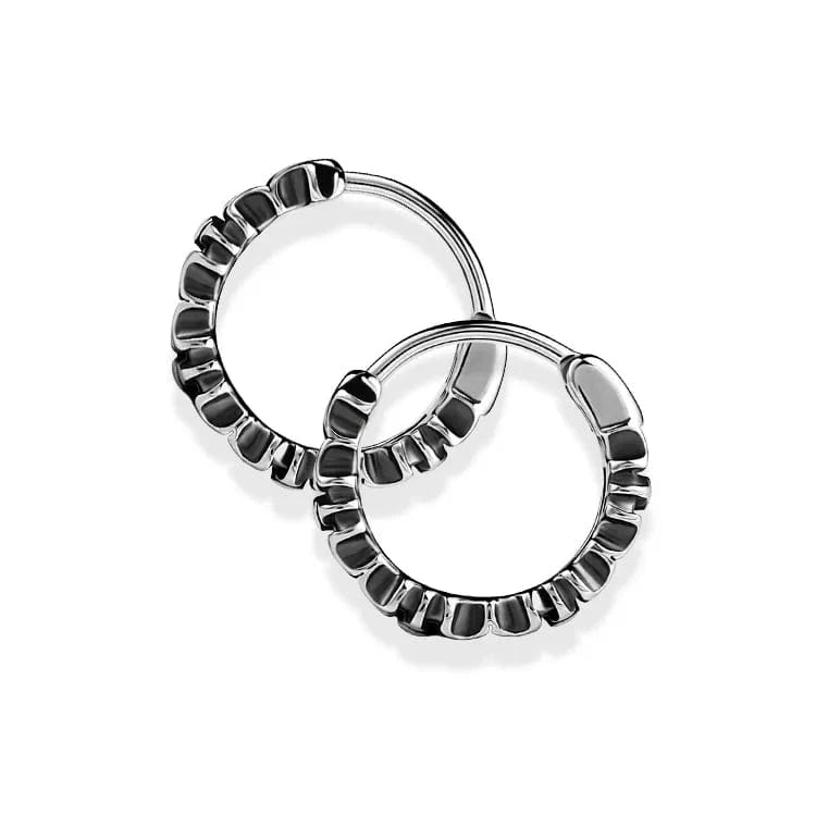 CELESTIAL TRIBAL - Titanium Steel Hoop Earrings for Men & Boys (2pcs) - THE MEN THING