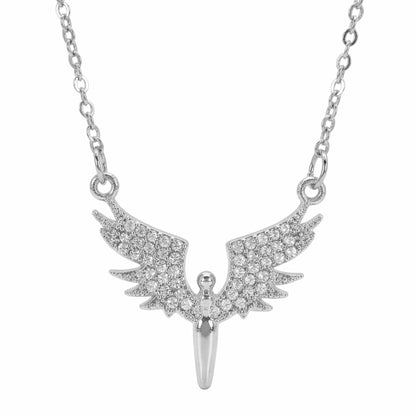 CELESTYX WING - 30mm Titanium Steel Pendant with 19 to 21inch Adjustable Cable 2mm Chain for Men & Boys - THE MEN THING