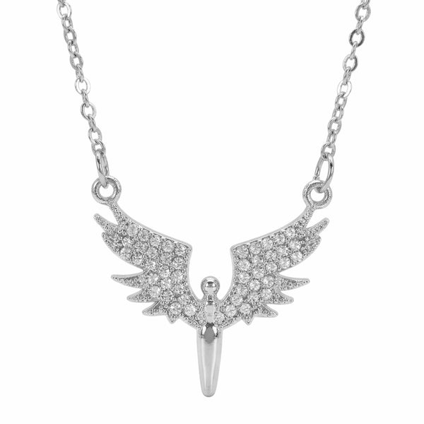 CELESTYX WING - 30mm Titanium Steel Pendant with 19 to 21inch Adjustable Cable 2mm Chain for Men & Boys