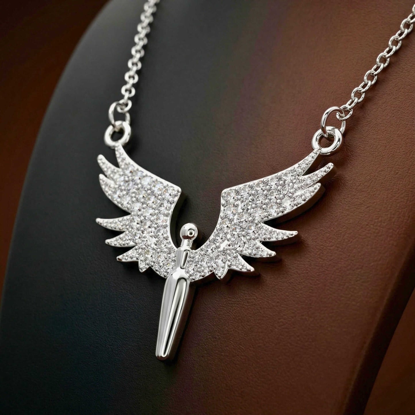 CELESTYX WING - 30mm Titanium Steel Pendant with 19 to 21inch Adjustable Cable 2mm Chain for Men & Boys - THE MEN THING
