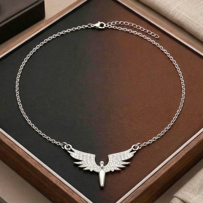 CELESTYX WING - 30mm Titanium Steel Pendant with 19 to 21inch Adjustable Cable 2mm Chain for Men & Boys - THE MEN THING