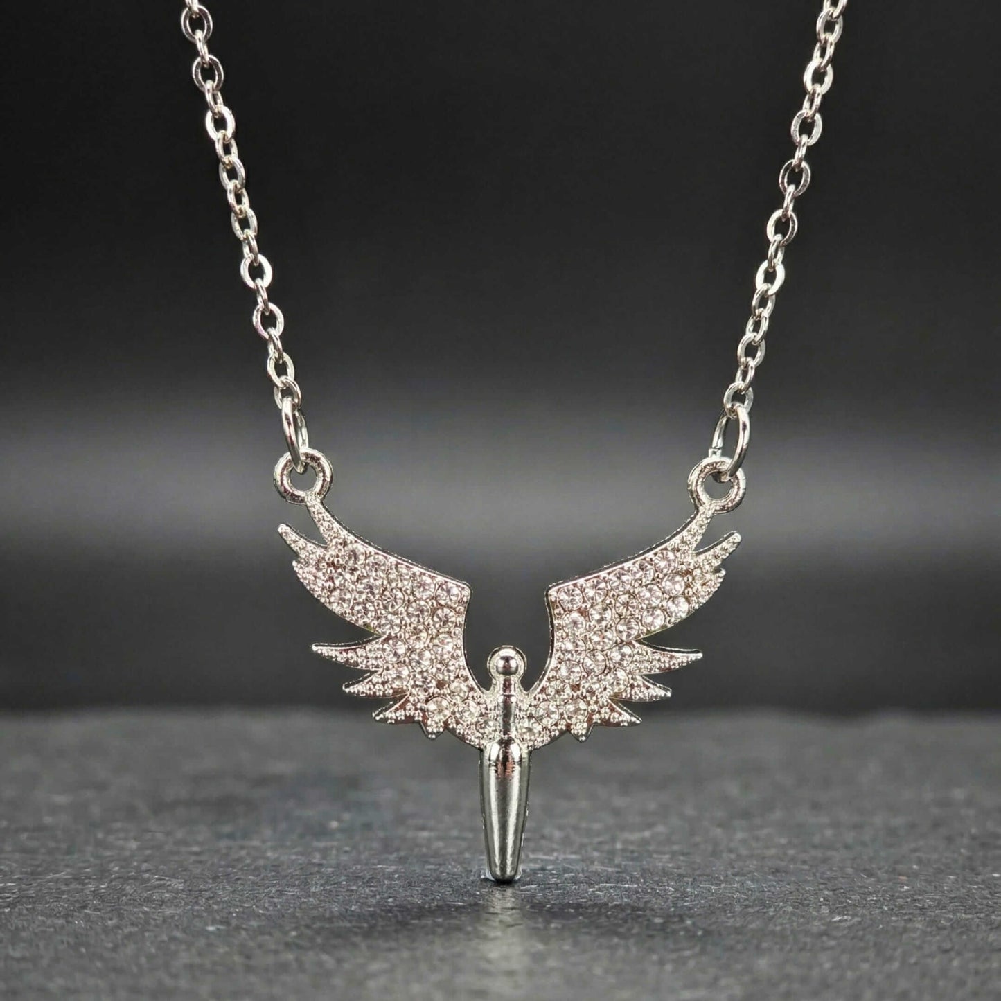 CELESTYX WING - 30mm Titanium Steel Pendant with 19 to 21inch Adjustable Cable 2mm Chain for Men & Boys - THE MEN THING