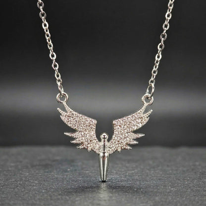 CELESTYX WING - 30mm Titanium Steel Pendant with 19 to 21inch Adjustable Cable 2mm Chain for Men & Boys - THE MEN THING