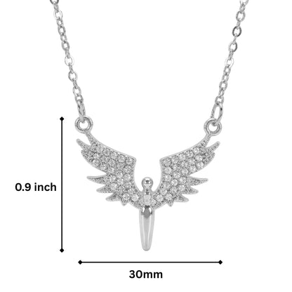 CELESTYX WING - 30mm Titanium Steel Pendant with 19 to 21inch Adjustable Cable 2mm Chain for Men & Boys - THE MEN THING