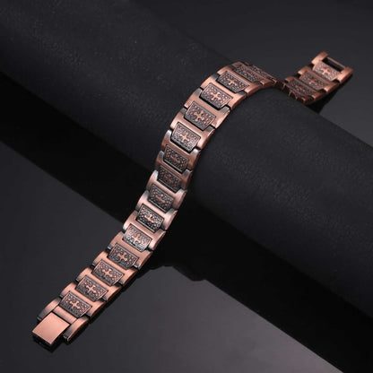 CELTIC CROSS - 16mm Magnetic Copper Bracelet with Open Box Clasps for Men & Boys (8.5 inch) - THE MEN THING