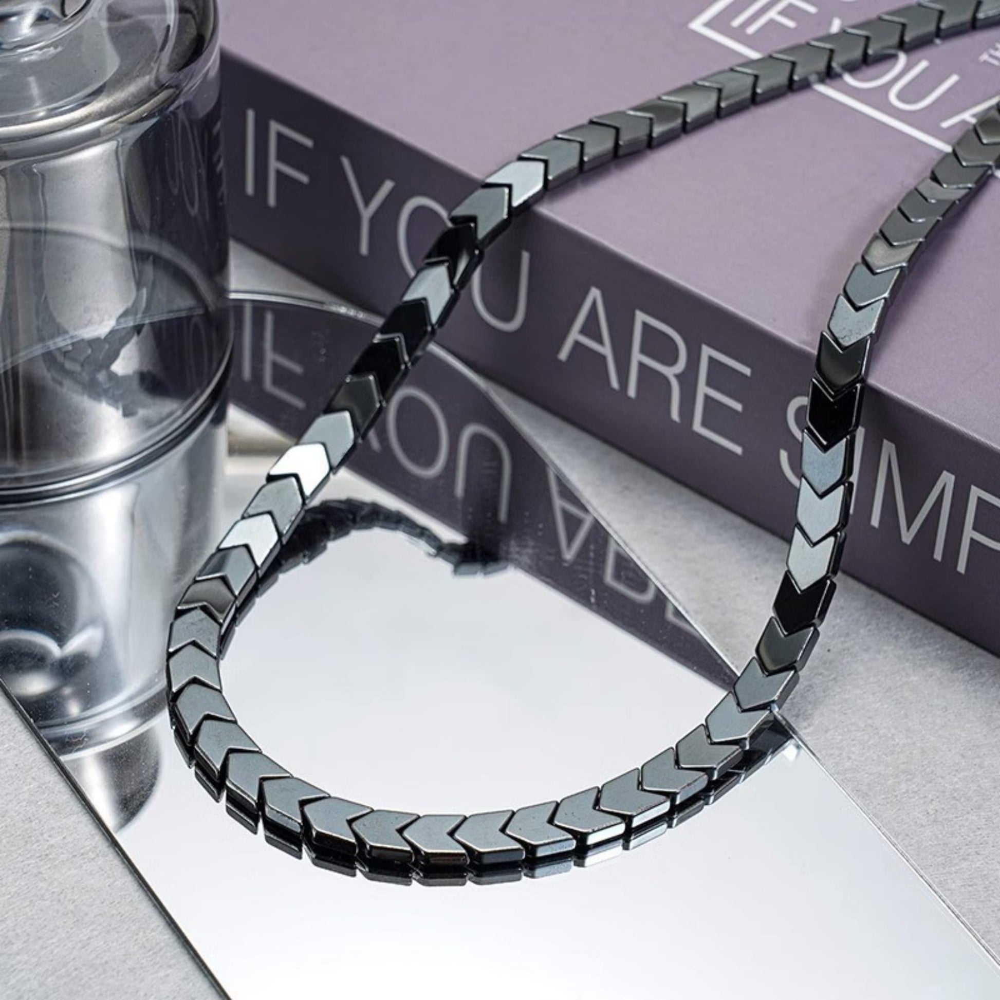 CHEVRON LINK - 9mm Pure Stainless Steel 17 to 19 inch Adjustable Chain for Men & Boys - THE MEN THING
