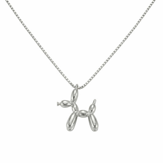 CHROME DOG - 31mm Pure Titanium Steel Pendant with 27inch Round Box 4mm Chain for Men & Boys - THE MEN THING