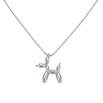 CHROME DOG - 31mm Pure Titanium Steel Pendant with 27inch Round Box 4mm Chain for Men & Boys — SS Pendant/ Necklace for Men | THE MEN THING