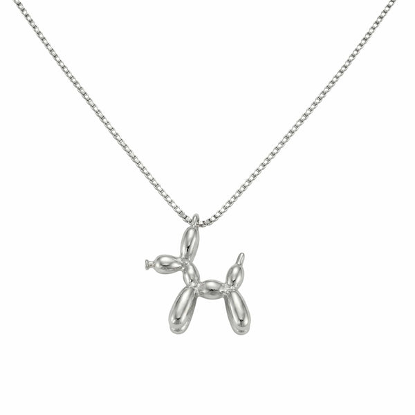CHROME DOG - 31mm Pure Titanium Steel Pendant with 27inch Round Box 4mm Chain for Men & Boys