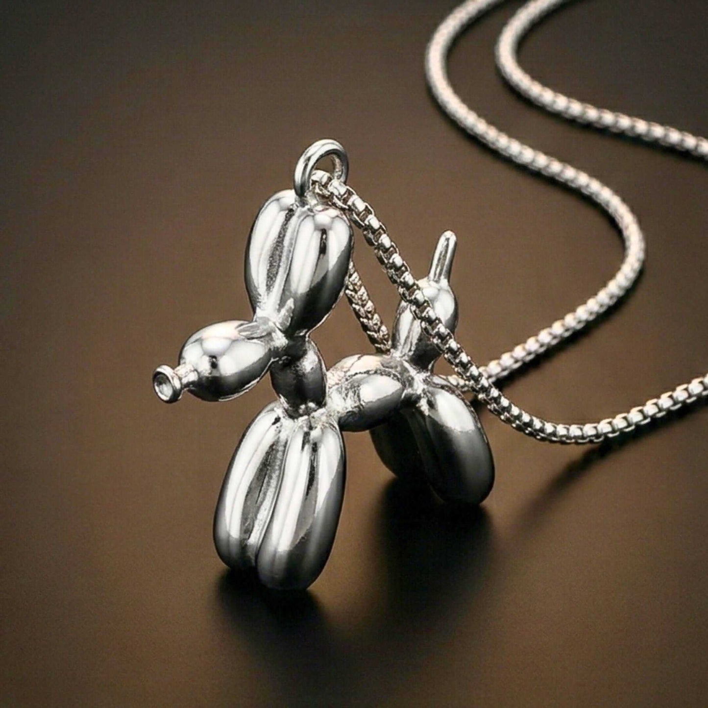CHROME DOG - 31mm Pure Titanium Steel Pendant with 27inch Round Box 4mm Chain for Men & Boys — SS Pendant/ Necklace for Men | THE MEN THING