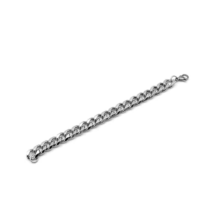 CLASSIC CURB CHAIN BRACELET - 10m Pure Titanium Steel Bracelet with Magnetic Buckle for Men & Boy (8 inch) - THE MEN THING