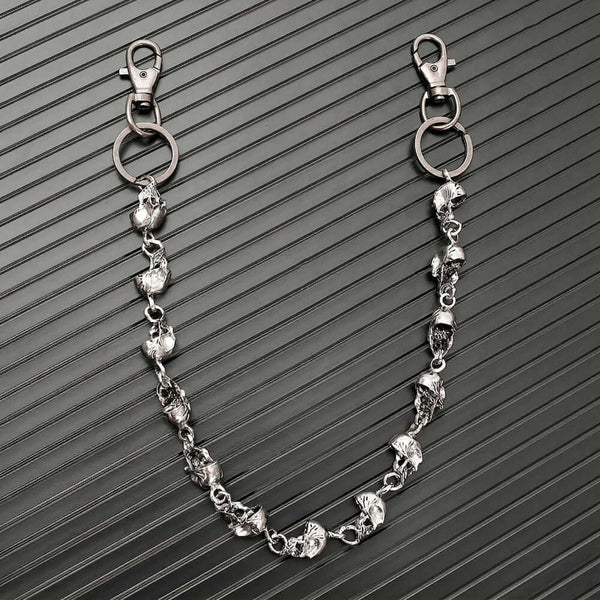 CLASSIC SKULL - Antique Steel 15mm Titanium Steel Heavy Biker Chain for Jeans with Lobster Clasps for Men & Boys - 23 inch