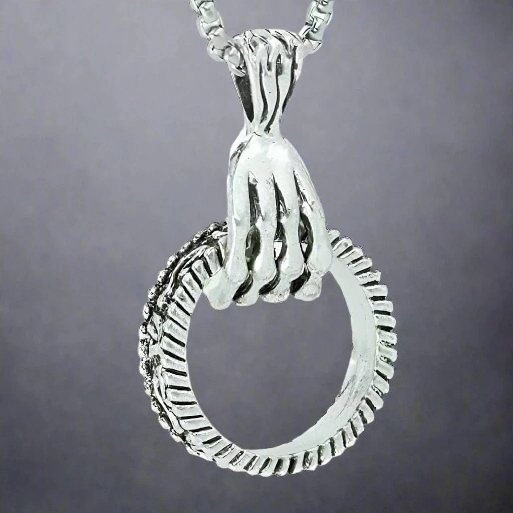CLAW HAND -  Alloy Pendant with Stainless Steel 24inch Round Box Chain, European trending Style for Men & Boys - THE MEN THING
