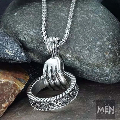 CLAW HAND -  Alloy Pendant with Stainless Steel 24inch Round Box Chain, European trending Style for Men & Boys - THE MEN THING