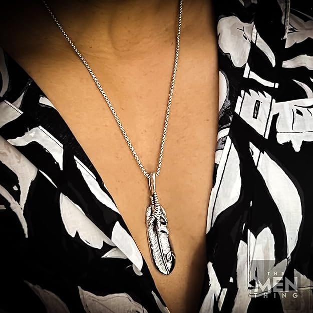 CLAW LEAF - Alloy Pendant with Pure Stainless Steel 24inch Round Box Chain for Men, European trending Style - THE MEN THING