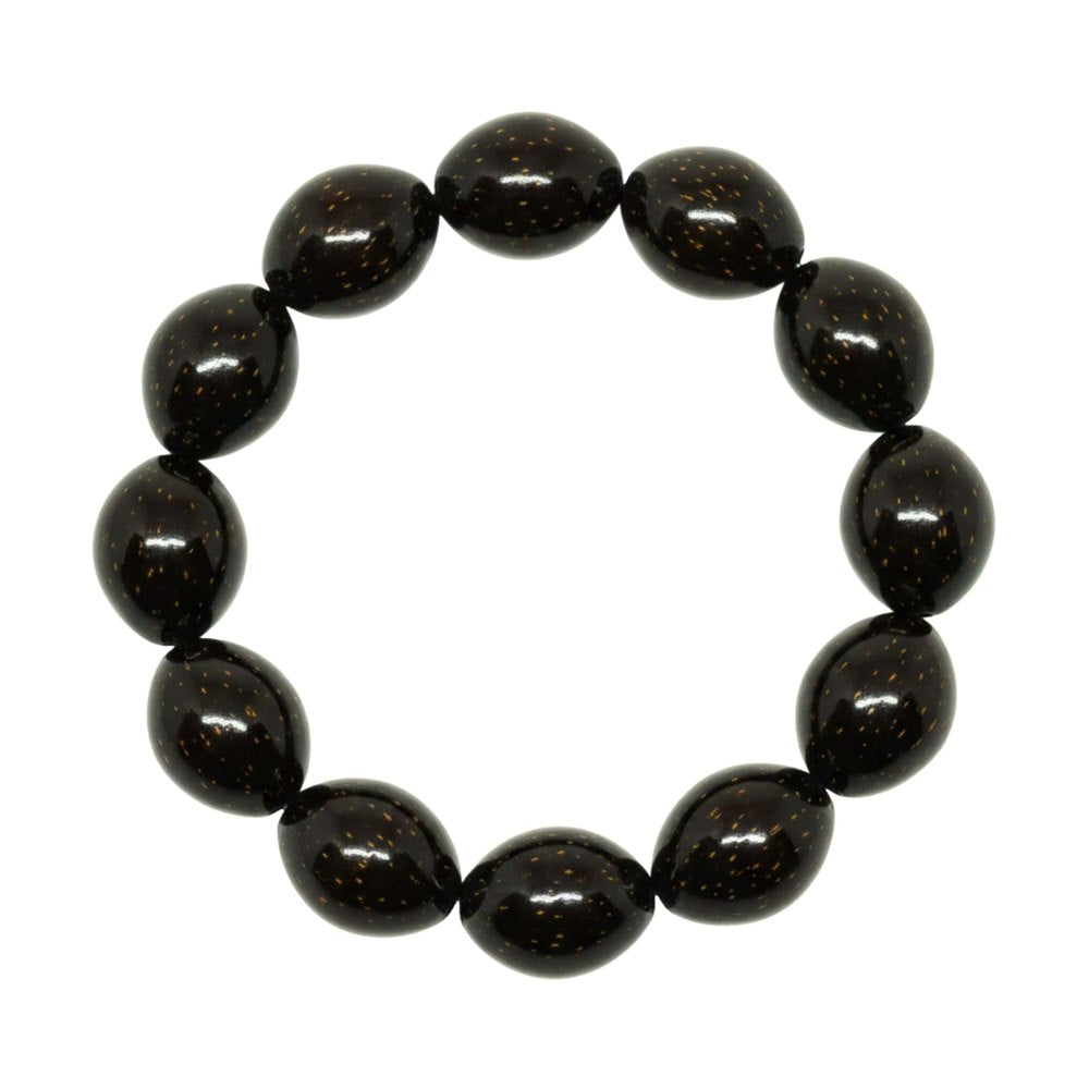 COCOSOUL - 17mm Wooden Beads Bracelet with Natural Stone - Adjustable Bracelet - THE MEN THING