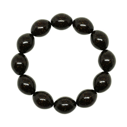 COCOSOUL - 17mm Wooden Beads Bracelet with Natural Stone - Adjustable Bracelet - THE MEN THING