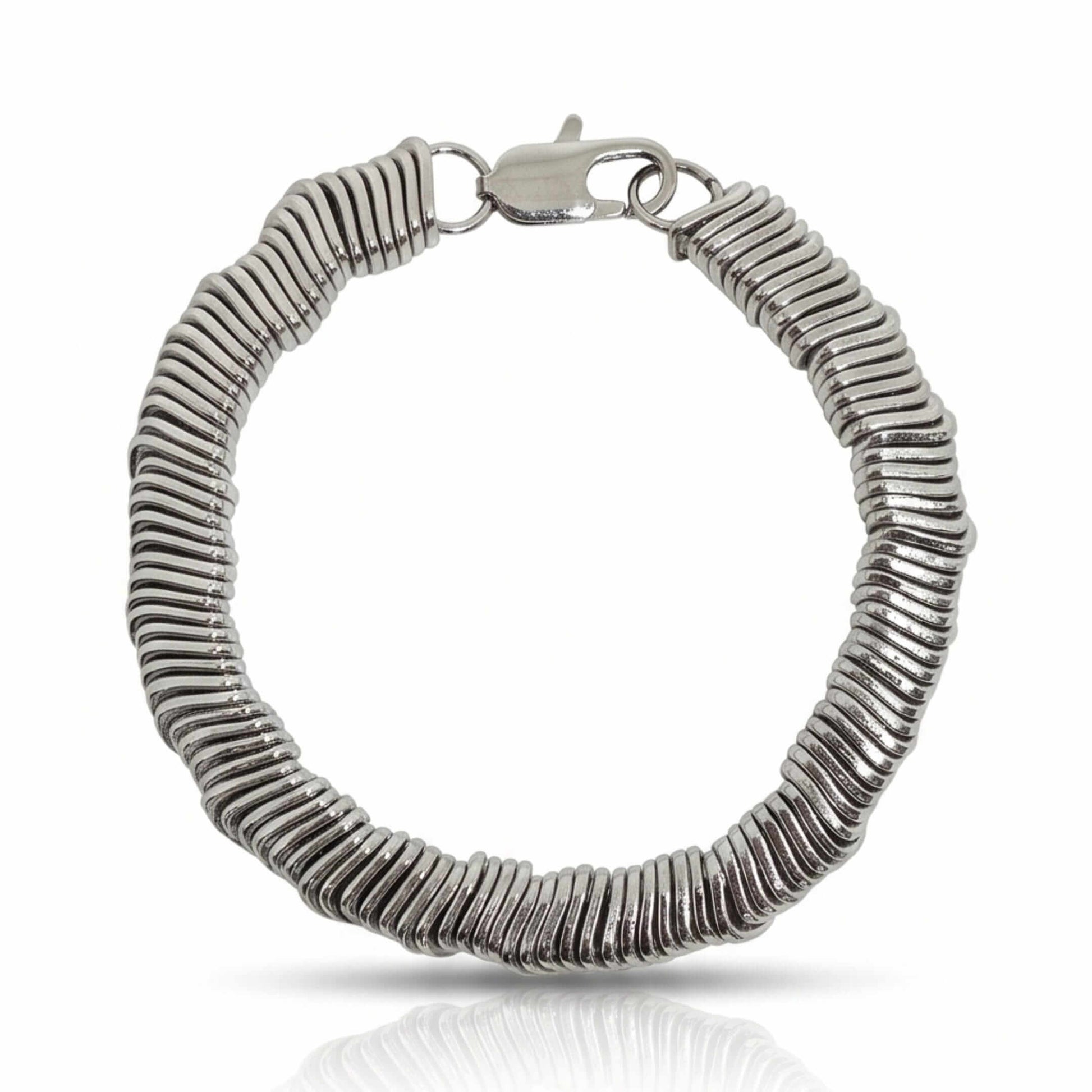 COIL CORE - 8mm Titanium Steel Bracelet with Lobster Clasp for Men & Boy 7 inch — Steel Bracelets for Men | THE MEN THING