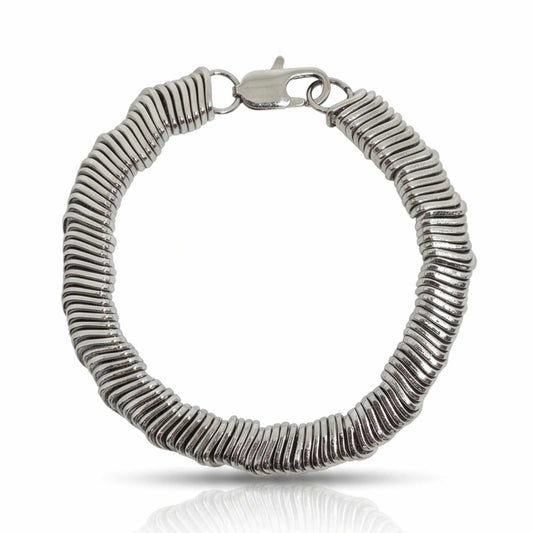 COIL CORE - 8mm Titanium Steel Bracelet with Lobster Clasp for Men & Boy 7 inch - THE MEN THING