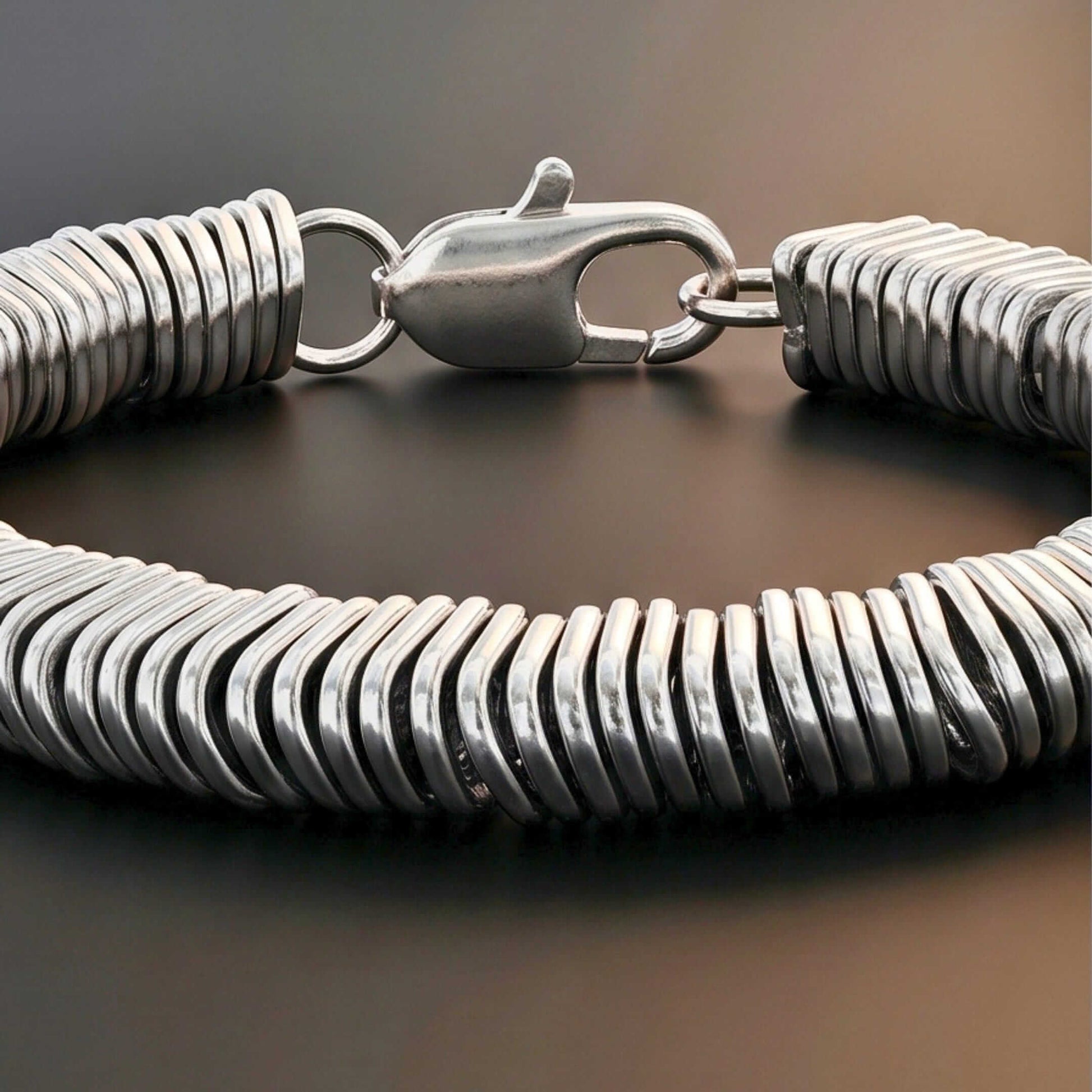 COIL CORE - 8mm Titanium Steel Bracelet with Lobster Clasp for Men & Boy 7 inch — Steel Bracelets for Men | THE MEN THING