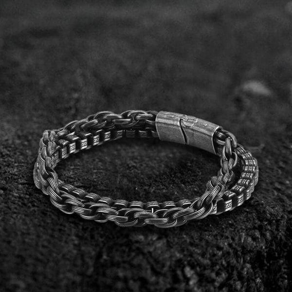 COLOSSUS - 13mm Pure Titanium Steel Bracelet, Bracelet with hook buckle for Men & Boy (8inch) - THE MEN THING