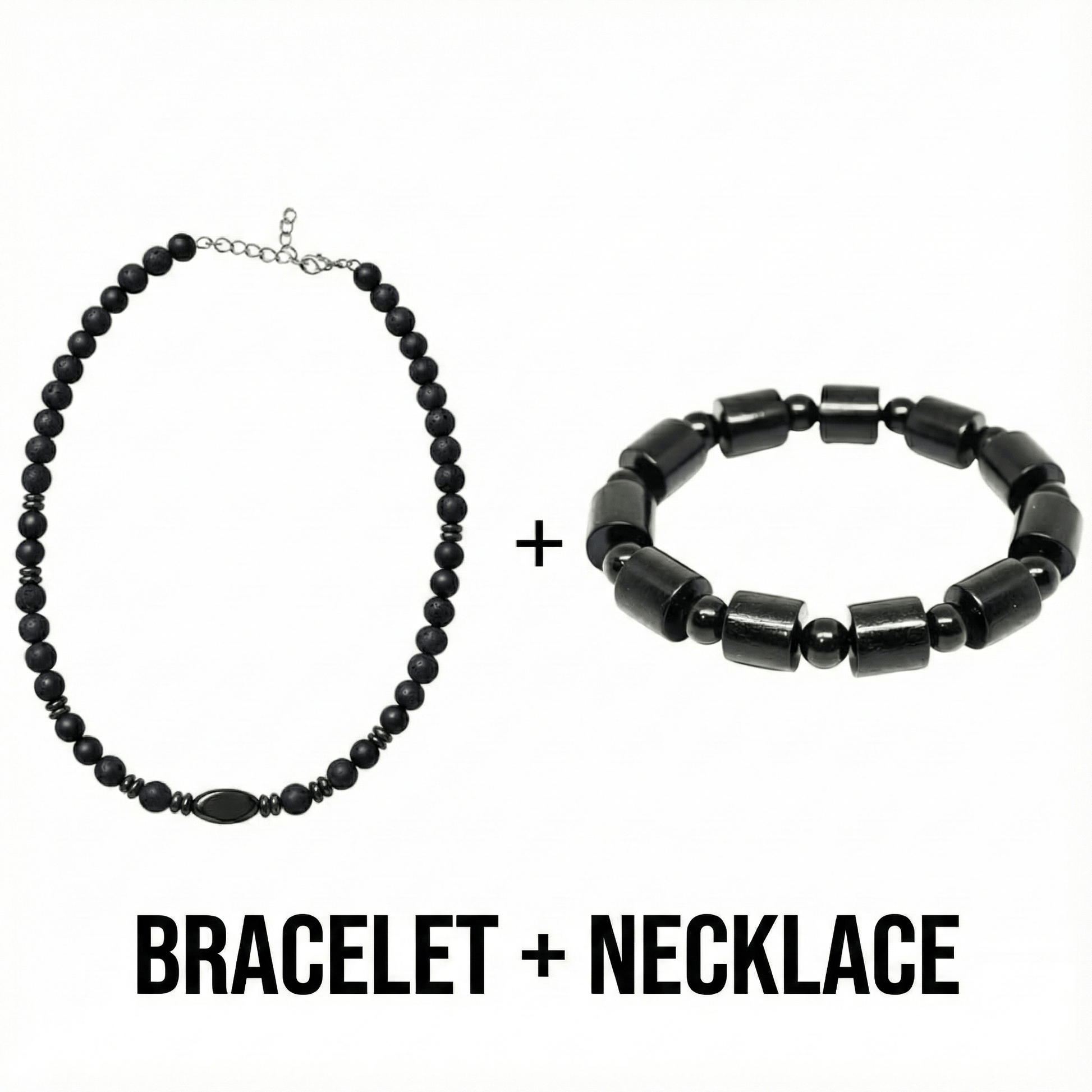 COMBO — NOIR VAULT Wooden Beads Bracelet × FENRIK Beads Necklace - THE MEN THING