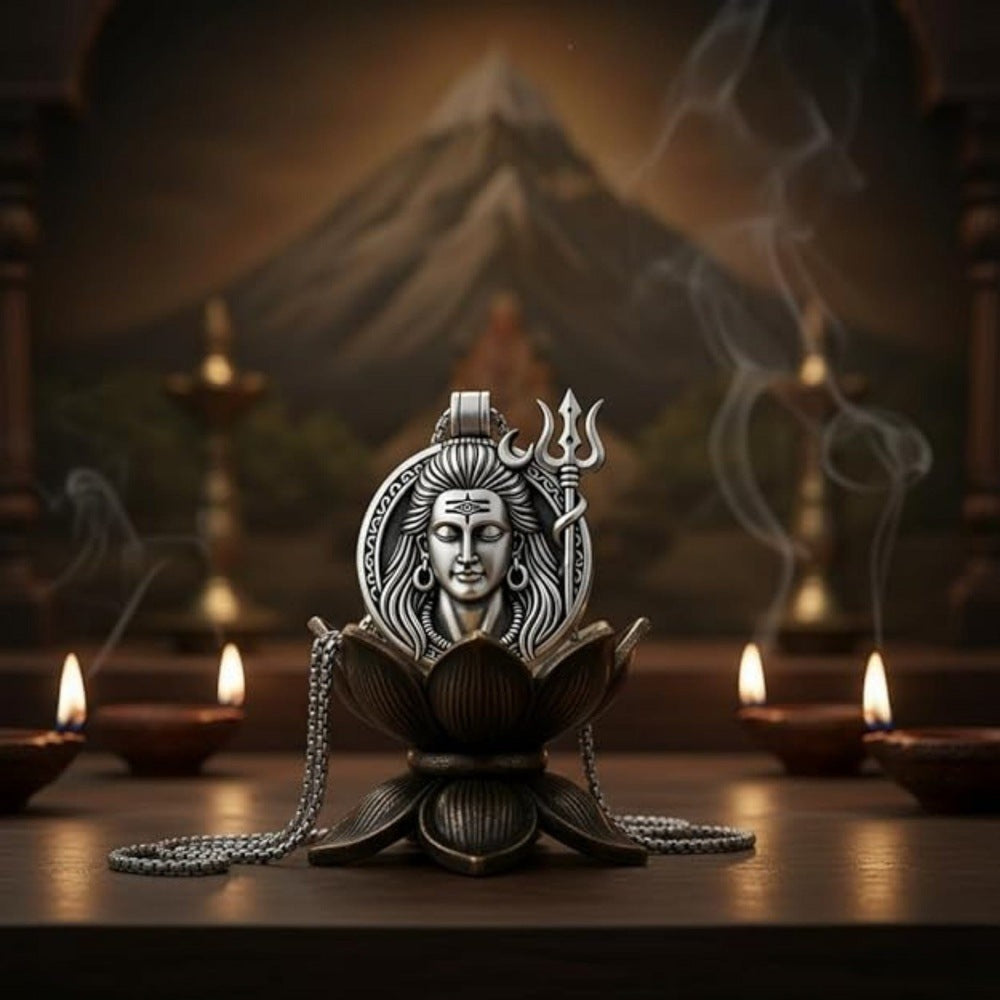 COMBO — Shiva Soul Necklace × Mantra Link Bracelet | Spiritual Steel Duo - THE MEN THING