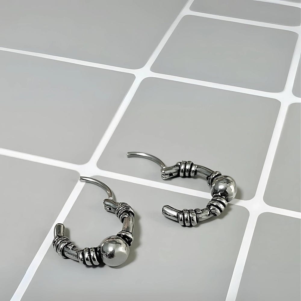 COMET HOOPS - Titanium Steel Hoop Earrings for Men & Boys (2 Pcs) - THE MEN THING