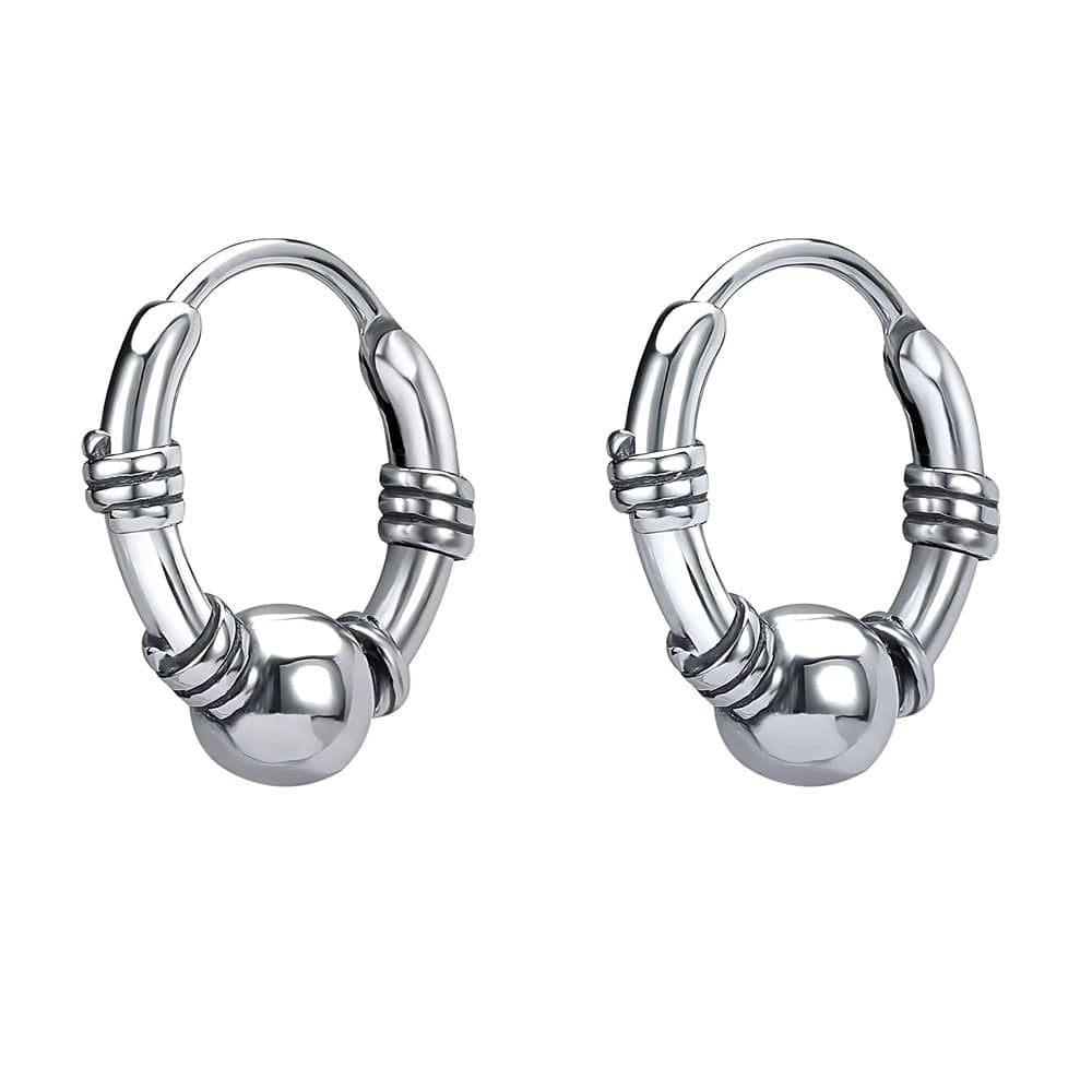 COMET HOOPS - Titanium Steel Hoop Earrings for Men & Boys (2 Pcs) - THE MEN THING