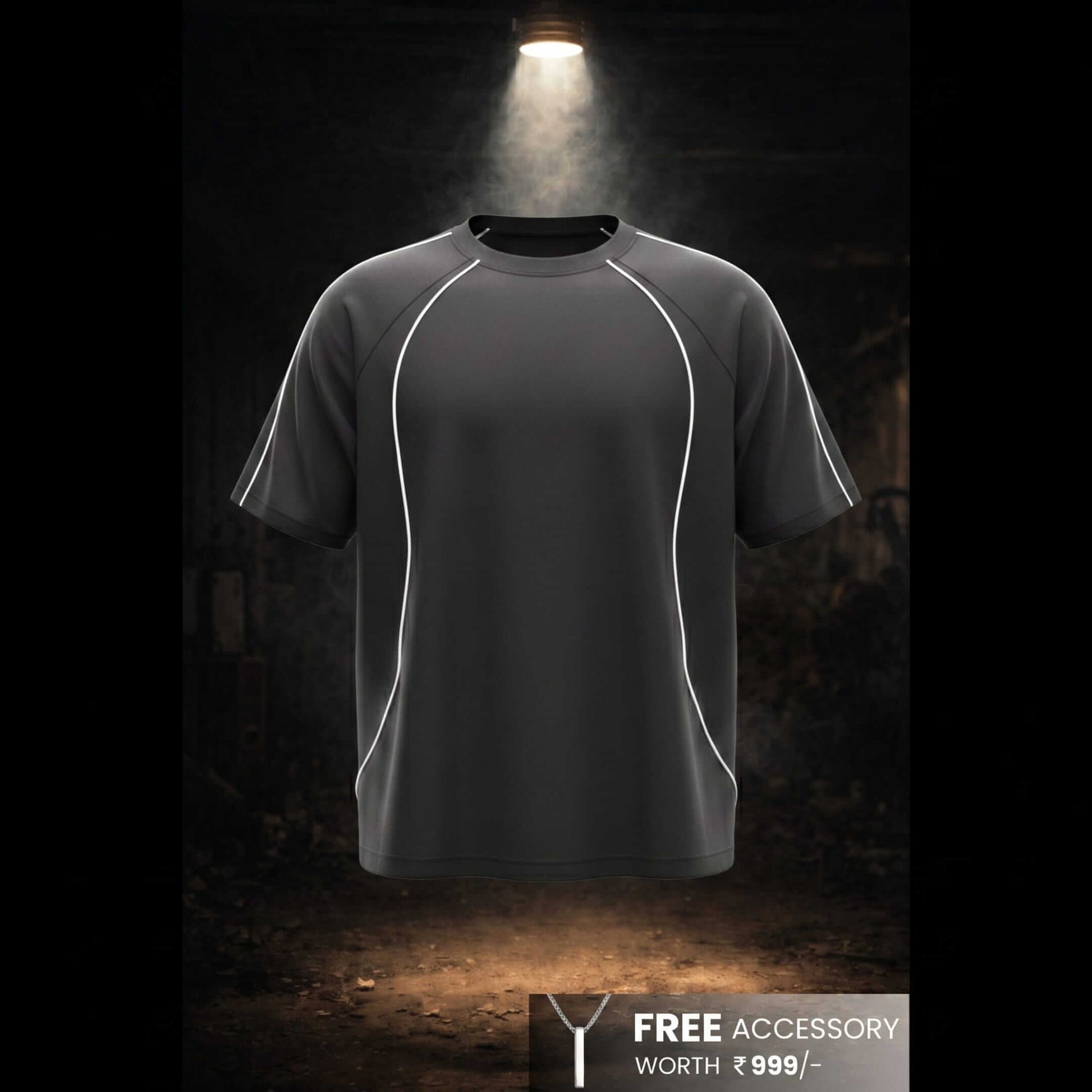 CONTOUR TRACE Oversized T-Shirt – Black — T-Shirt for Men | THE MEN THING