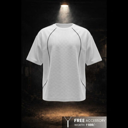 CONTOUR TRACE Oversized T-Shirt – White — T-Shirt for Men | THE MEN THING