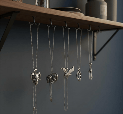 CONTRAST COLLECTIVE 5-Piece Symbolic Pendant Set – COILED SERPENT, EAGLE-SHARP, STRONG GRIP, CLAW LEAF, & CIRCUS Necklaces on 24 Inch Stainless Steel Chain for Mens and Boys - THE MEN THING