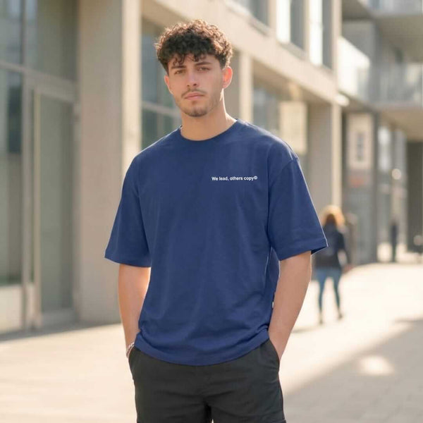 COPYCAT KILLER Oversized T-Shirt - Navy Blue
