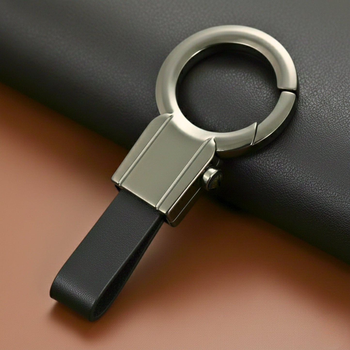 CORE LOOP - BLACK - Stainless Steel Keychain for Men & Boy - THE MEN THING
