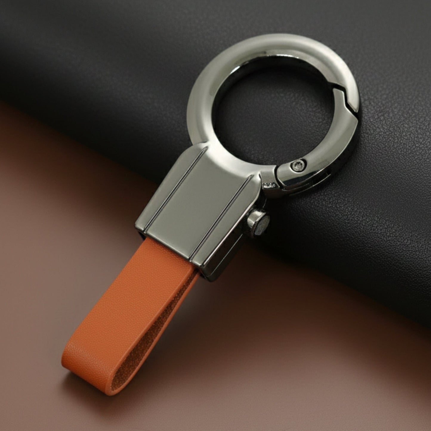 CORE LOOP - BROWN - Stainless Steel Keychain for Men & Boy - THE MEN THING