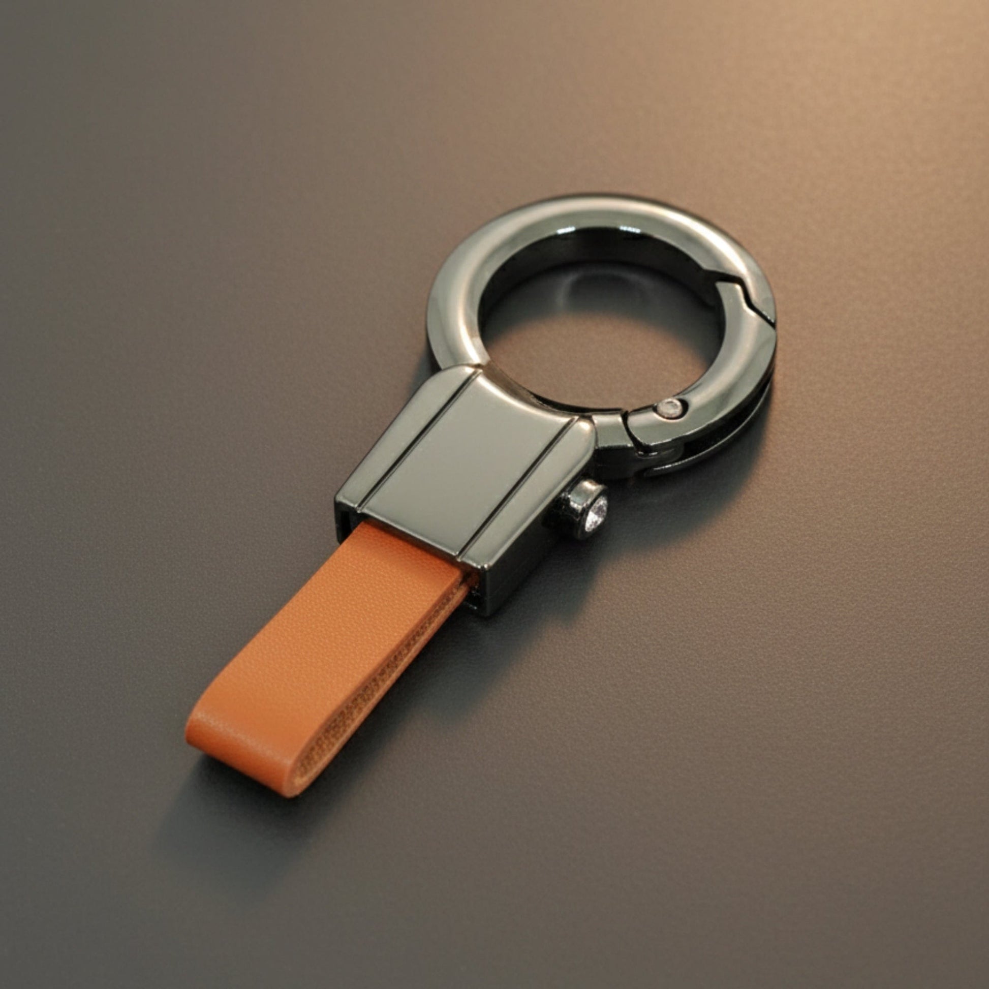 CORE LOOP - BROWN - Stainless Steel Keychain for Men & Boy - THE MEN THING
