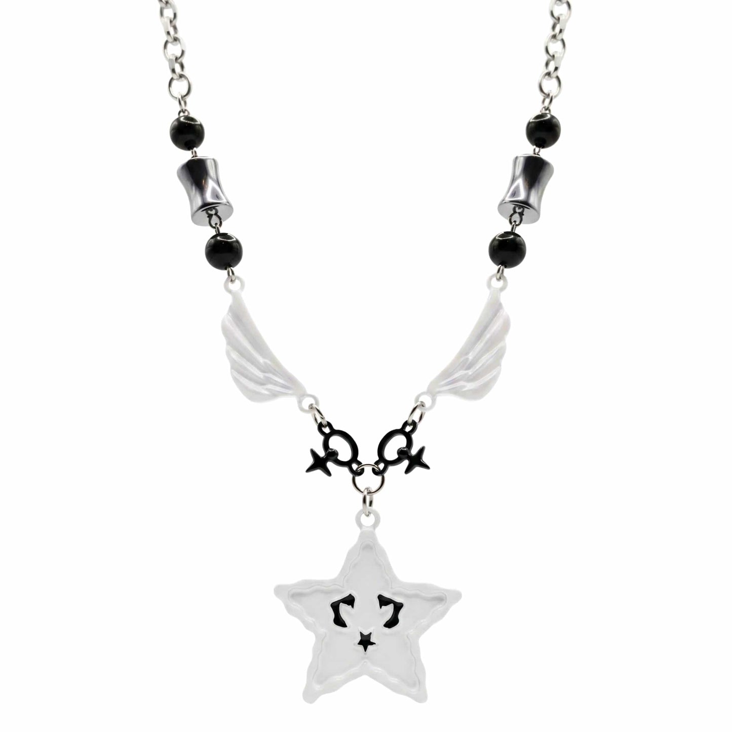 COSMIC WING STAR - 28mm Titanium Steel Pendant with 18 to 20inch 6mm Adjustable Cable Chain for Men & Boys — SS Pendant/ Necklace for Men | THE MEN THING