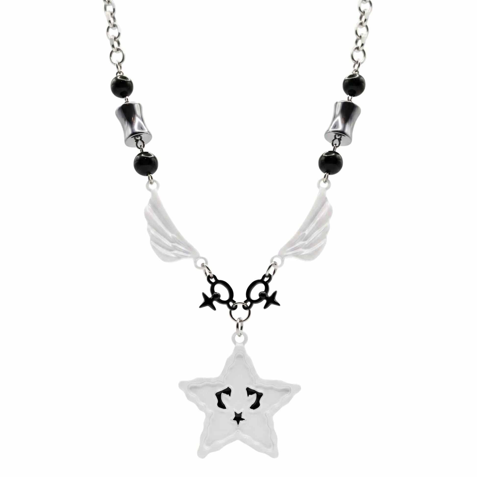 COSMIC WING STAR - 28mm Titanium Steel Pendant with 18 to 20inch 6mm Adjustable Cable Chain for Men & Boys — SS Pendant/ Necklace for Men | THE MEN THING