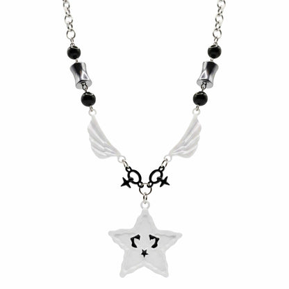 COSMIC WING STAR - 28mm Titanium Steel Pendant with 18 to 20inch 6mm Adjustable Cable Chain for Men & Boys — SS Pendant/ Necklace for Men | THE MEN THING