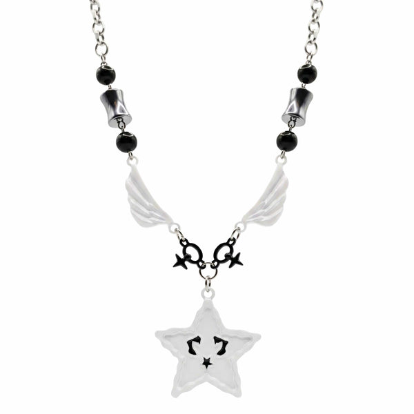 COSMIC WING STAR - 28mm Titanium Steel Pendant with 18 to 20inch 6mm Adjustable Cable Chain for Men & Boys