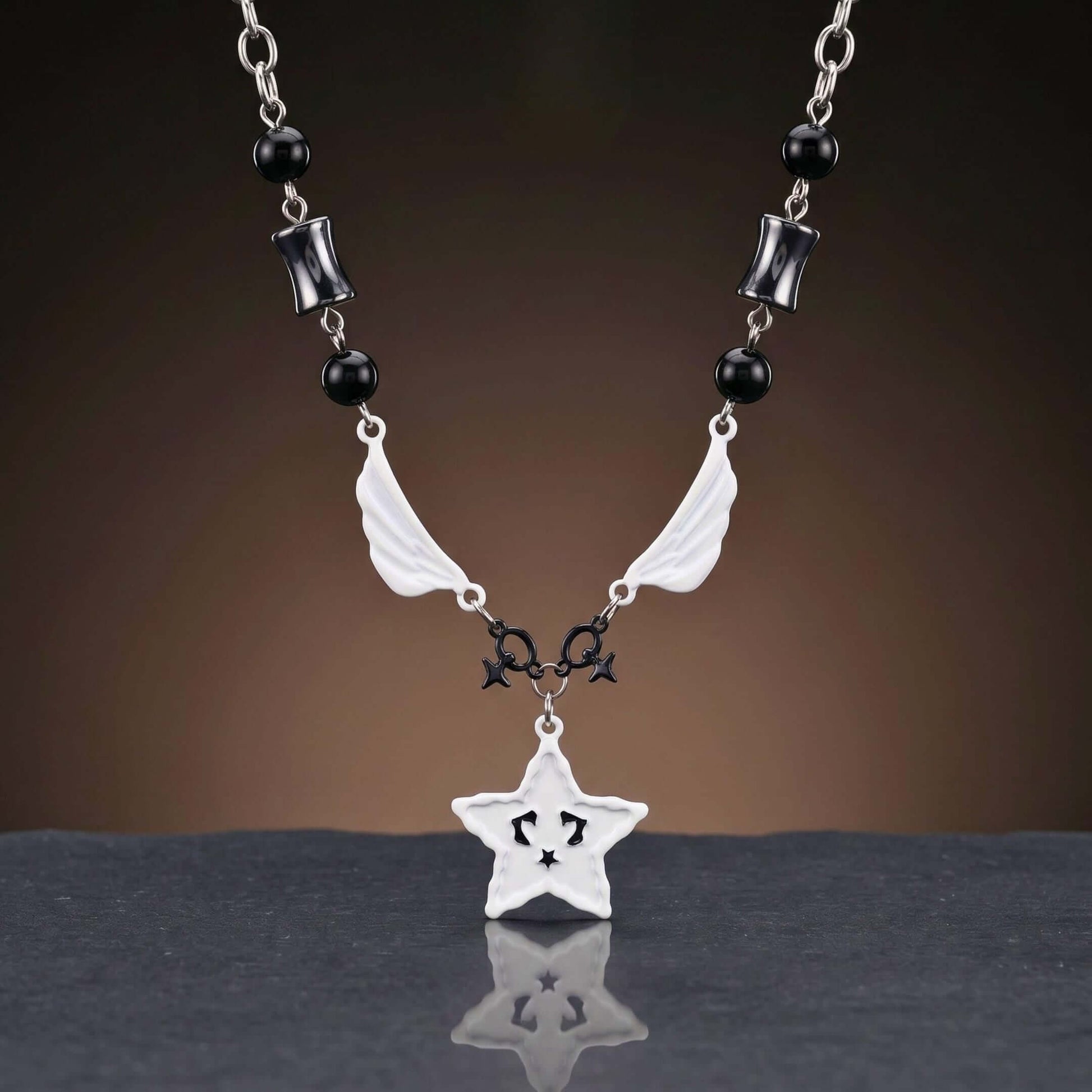 COSMIC WING STAR - 28mm Titanium Steel Pendant with 18 to 20inch 6mm Adjustable Cable Chain for Men & Boys — SS Pendant/ Necklace for Men | THE MEN THING