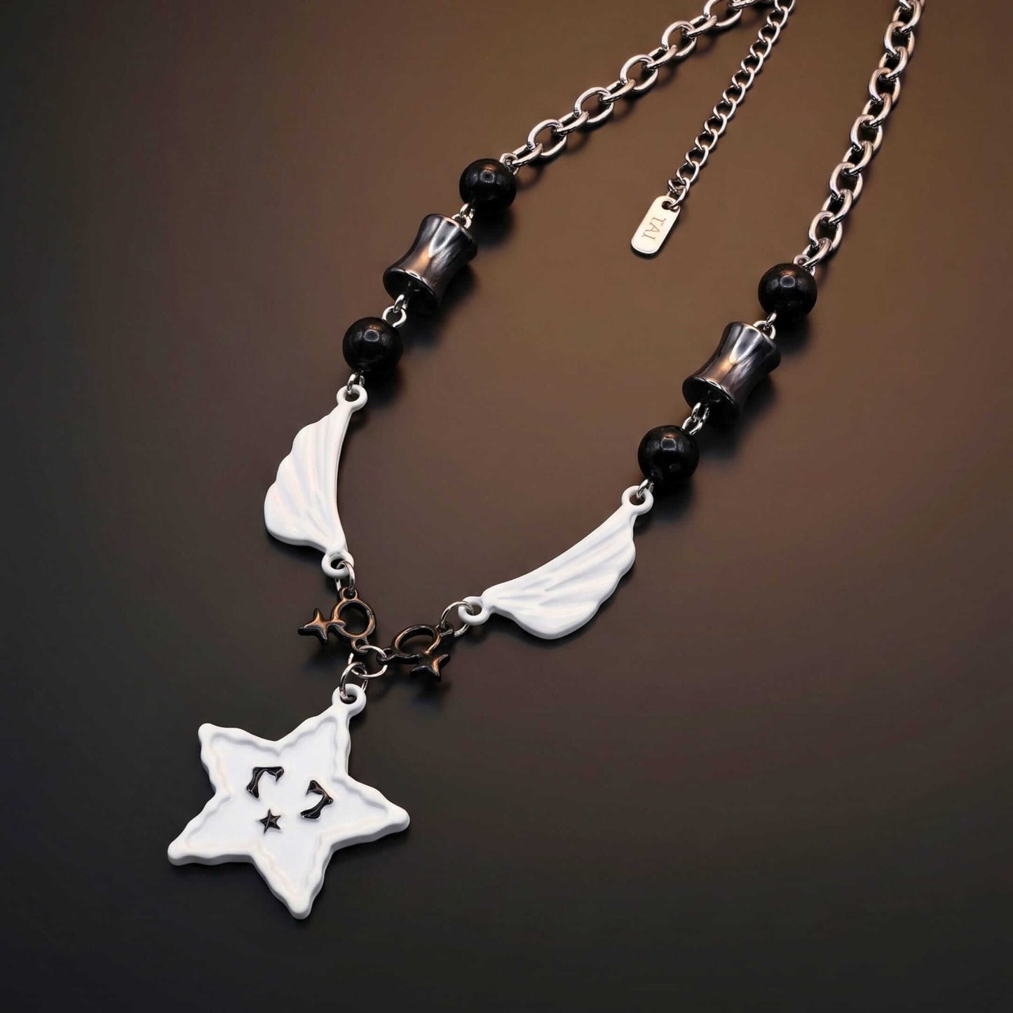 COSMIC WING STAR - 28mm Titanium Steel Pendant with 18 to 20inch 6mm Adjustable Cable Chain for Men & Boys — SS Pendant/ Necklace for Men | THE MEN THING