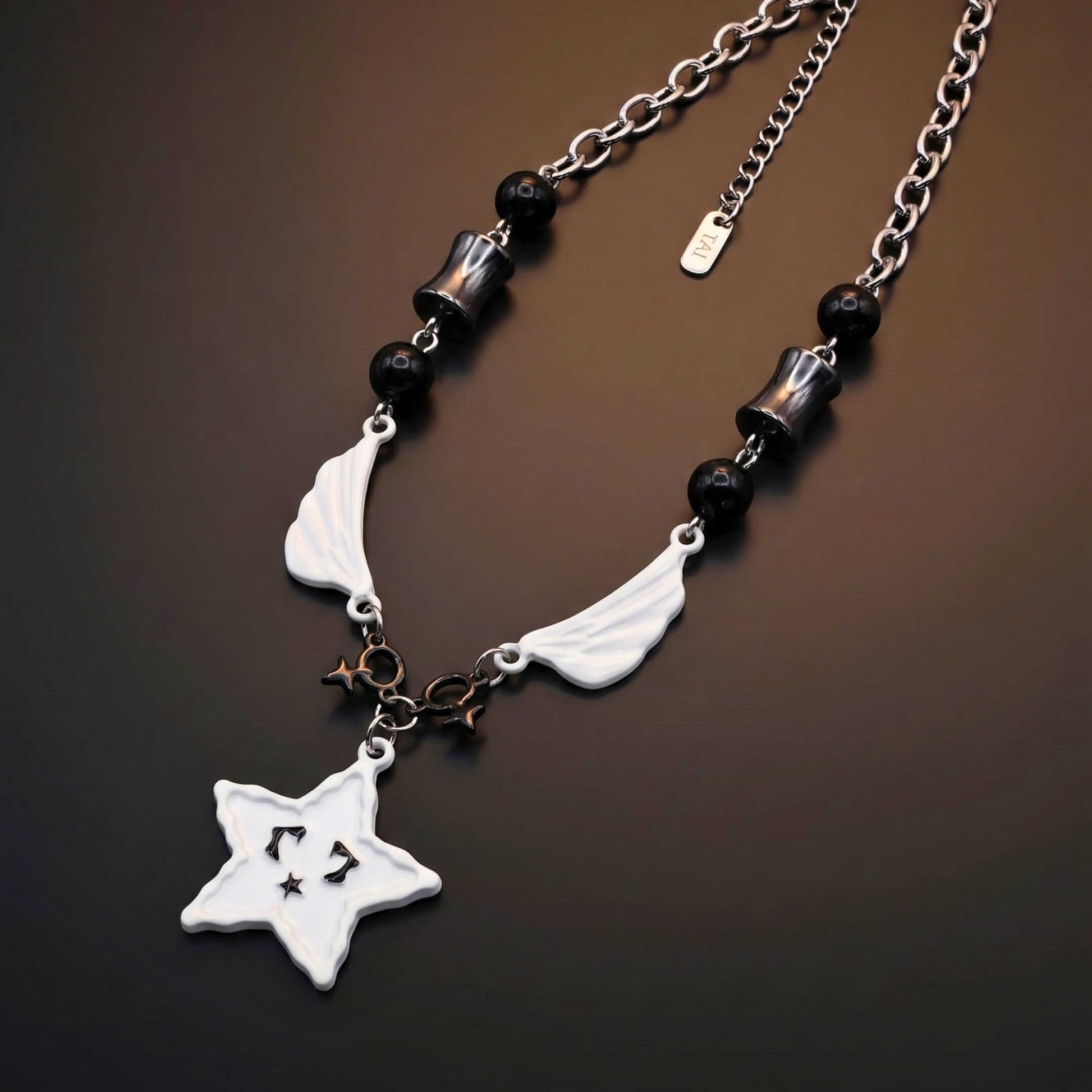 COSMIC WING STAR - 28mm Titanium Steel Pendant with 18 to 20inch 6mm Adjustable Cable Chain for Men & Boys — SS Pendant/ Necklace for Men | THE MEN THING